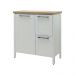 Aparador Buffet Ditália 1Porta 2Gav c/Tampo BN-01 Cor:Cinza