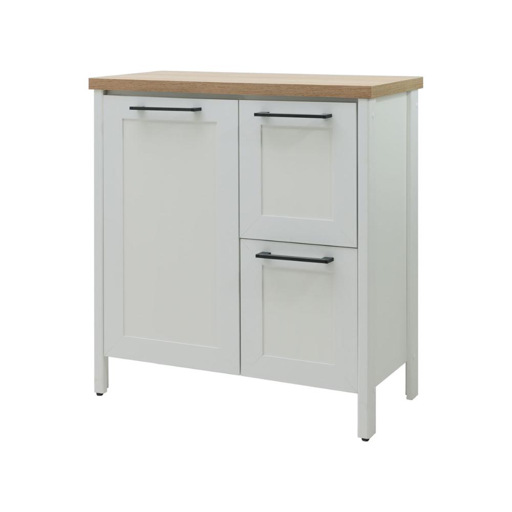 Aparador Buffet Ditália 1Porta 2Gav c/Tampo BN-01 Cor:Cinza