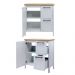 Aparador Buffet Ditália 1Porta 2Gav c/Tampo BN-01 Cor:Cinza