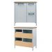 Aparador Buffet Ditália 1Porta 2Gav c/Tampo BN-01 Cor:Cinza