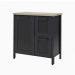 Aparador Buffet Ditália 1Porta 2Gav c/Tampo BN-01 Cor:Preto