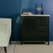 Aparador Buffet Ditália 1Porta 2Gav c/Tampo BN-01 Cor:Preto