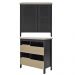Aparador Buffet Ditália 1Porta 2Gav c/Tampo BN-01 Cor:Preto