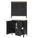 Aparador Buffet Ditália 1Porta 2Gav c/Tampo BN-01 Cor:Preto