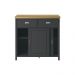 Aparador Buffet Ditália 2 Gavetas 2 Portas BA-145 Preto