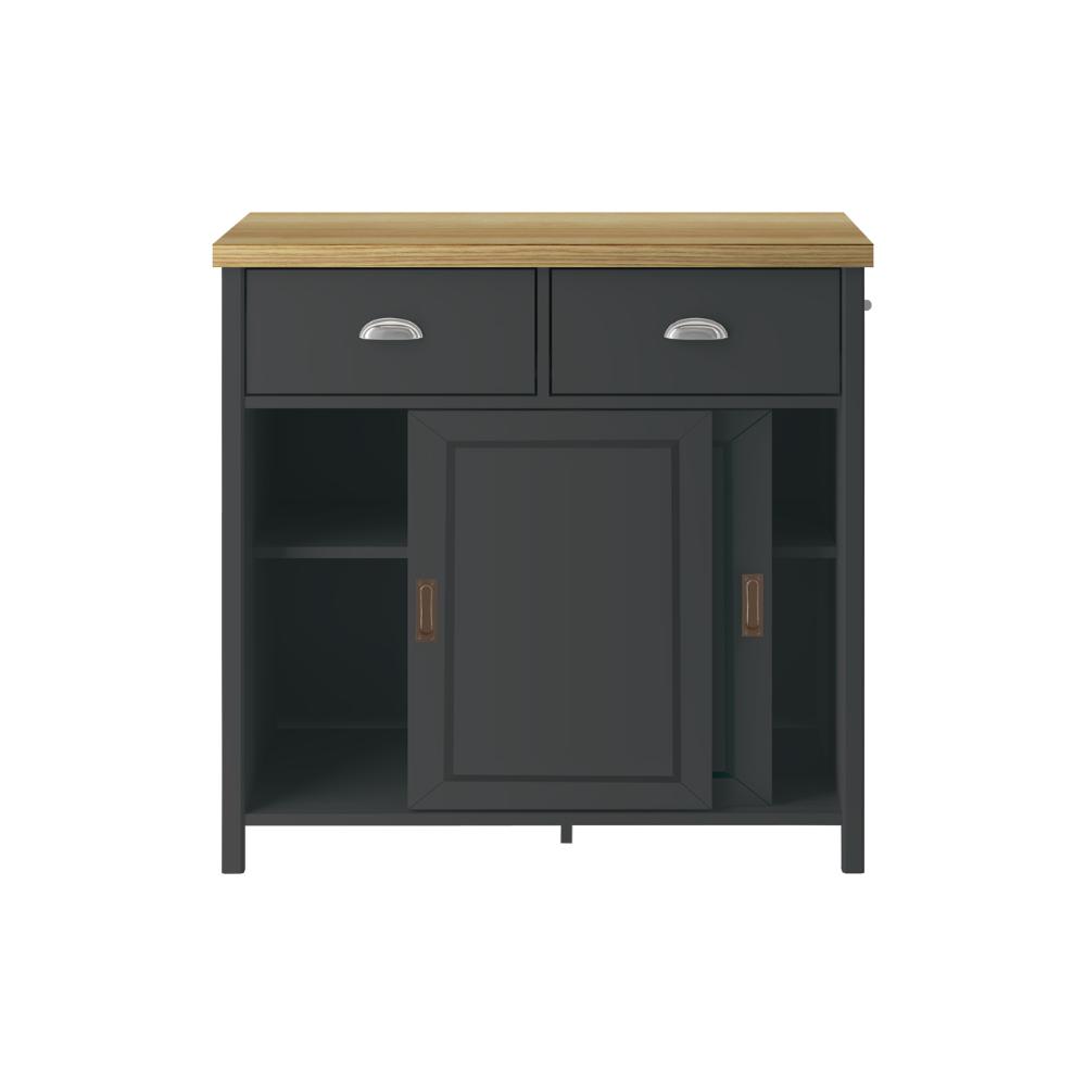 Aparador Buffet Ditália 2 Gavetas 2 Portas BA-145 Preto
