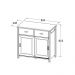 Aparador Buffet Ditália 2 Gavetas 2 Portas Branco BA-145