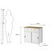 Aparador Buffet Ditália 2 Gavetas 2 Portas Branco BA-145