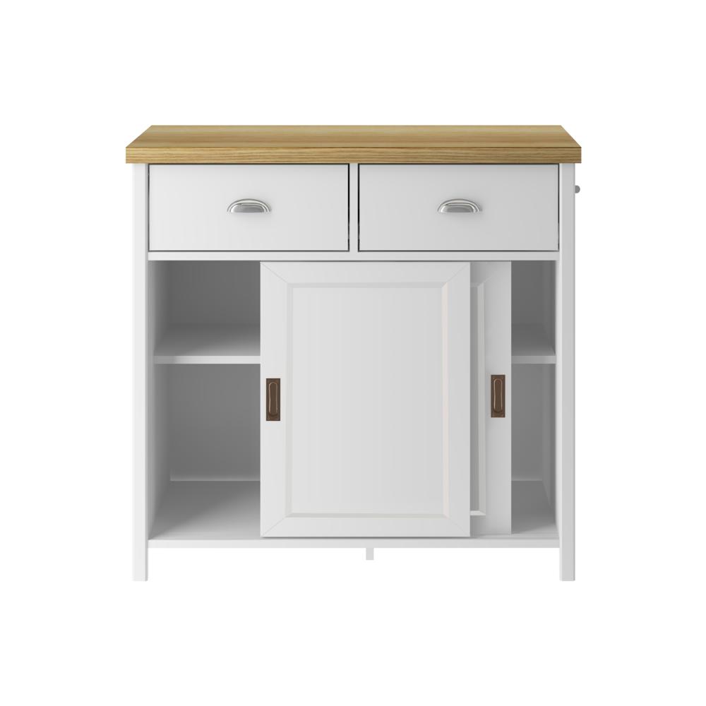 Aparador Buffet Ditália 2 Gavetas 2 Portas Branco BA-145