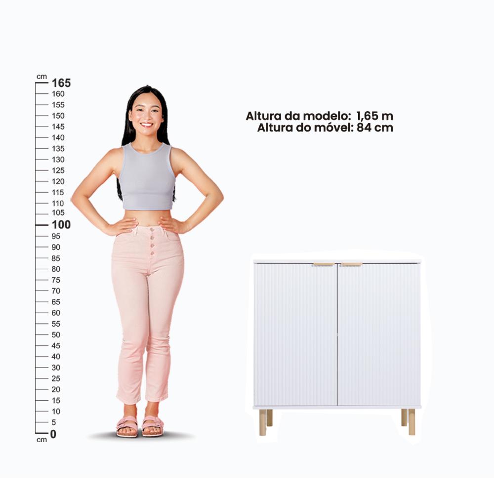 Aparador Buffet Ditália 2 Portas R-632 cor:branco