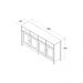 Aparador Buffet Ditália 4 Portas 4 Gavetas R-626 Preto