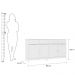 Aparador Buffet Ditália 4 Portas 4 gavetas R-626 Branco