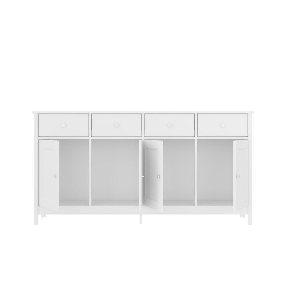 Aparador Buffet Ditália 4 Portas 4 gavetas R-626 Branco