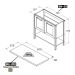 Aparador Buffet Ditália C/ Espelho 2 Portas BN-02 Cor:Branco