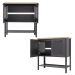 Aparador Buffet Ditália C/ Espelho 2 Portas BN-02 Cor:Preto