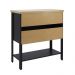 Aparador Buffet Ditália C/ Espelho 2 Portas BN-02 Cor:Preto