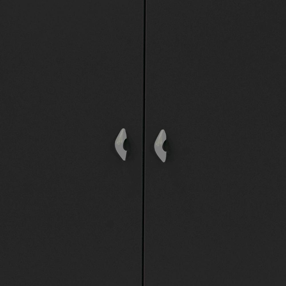 Armário Multiuso Ditália 2 Portas com Rodízios AR-70 Preto
