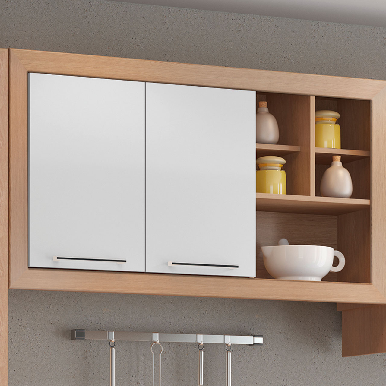 Armário de Cozinha Completo Ditália Aspen 5 Peças CV/BR A10