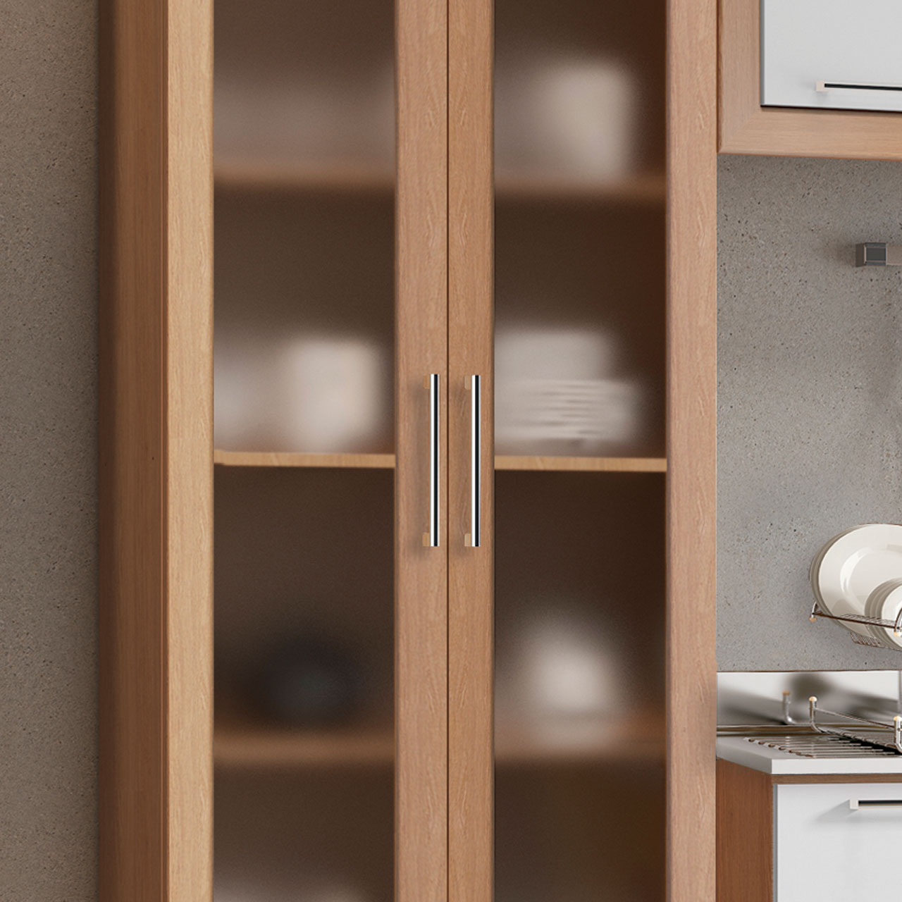 Armário de Cozinha Ditália Aspen 5 Peças Carvalho/Branco A10