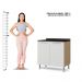 Balcão Cozinha Ditália Aspen 2Pt c/tampo CD-102 Cv/Branco