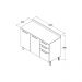 Balcão Cozinha Ditália Aspen CV/BR com Tampo Carvalho CD-171