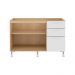 Balcão Cozinha Ditália Aspen CV/BR com Tampo Carvalho CD-171