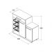 Balcão Cozinha Multiuso Ditália MF-185 Branco/Preto