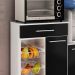 Balcão Cozinha Multiuso Ditália MF-185 Branco/Preto
