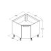 Balcão Ditália Aspen Canto c/ Tampo Carv/Branco CD-106