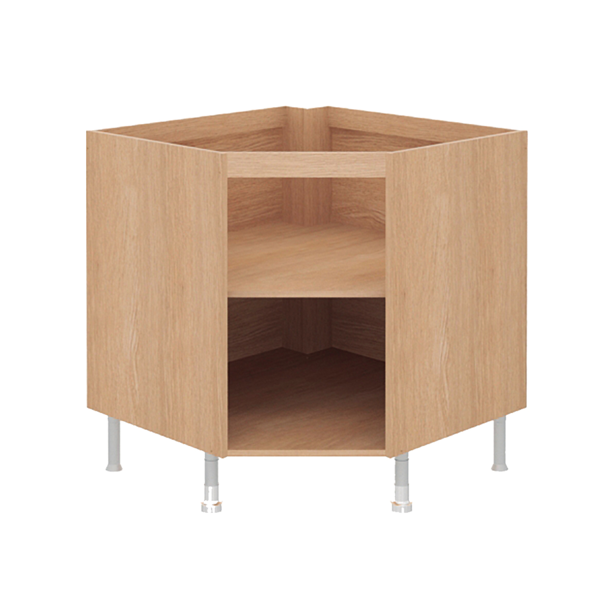 Balcão Ditália Aspen Canto c/ Tampo Carv/Branco CD-106