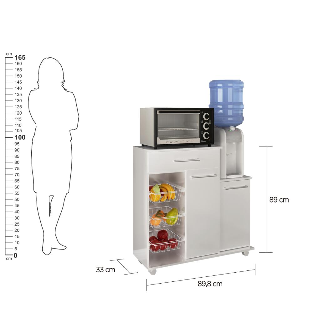 Balcão Fruteira Multiuso Ditália MF-185 Branco