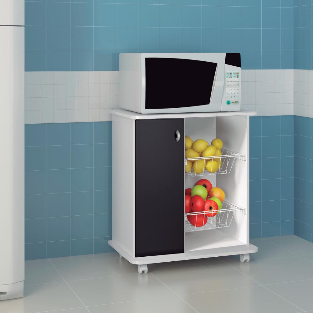 Balcão Fruteira Multiuso Ditália MF-95 Branco/Preto