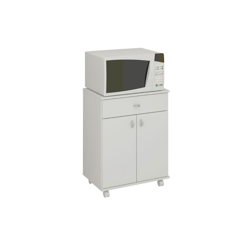 Balcão Micro-ondas Ditália 2 Portas 1 Gaveta BA-35 Branco