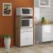 Balcão Micro-ondas Ditália 2 Portas BA-30 Carvalho/Branco