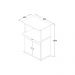 Balcão Micro-ondas Ditália 2 Portas BA-30 Carvalho/Branco