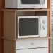 Balcão Micro-ondas Ditália 2 Portas BA-30 Carvalho/Branco