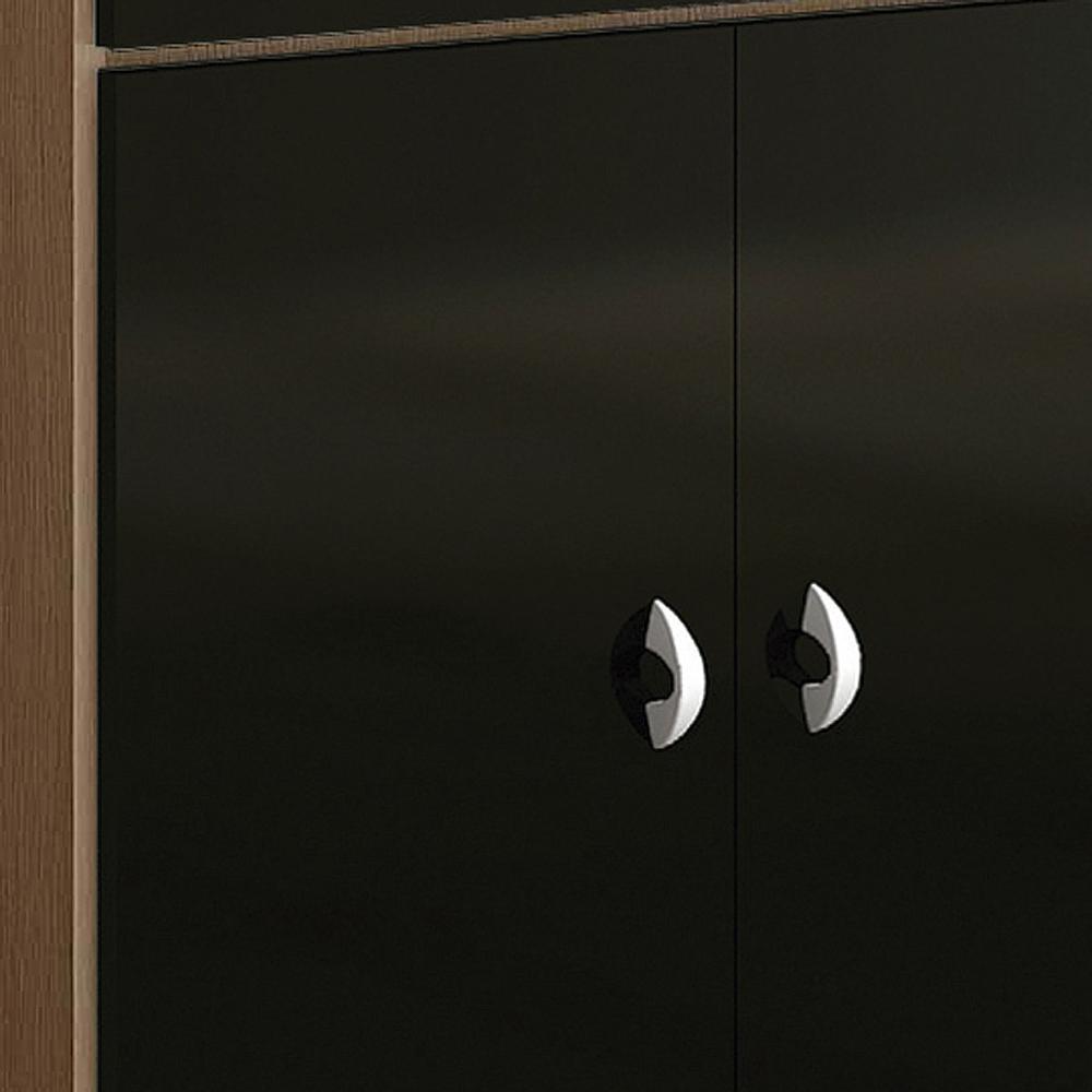 Balcão Micro-ondas Ditália 2 Portas BA-30 Carvalho/Preto