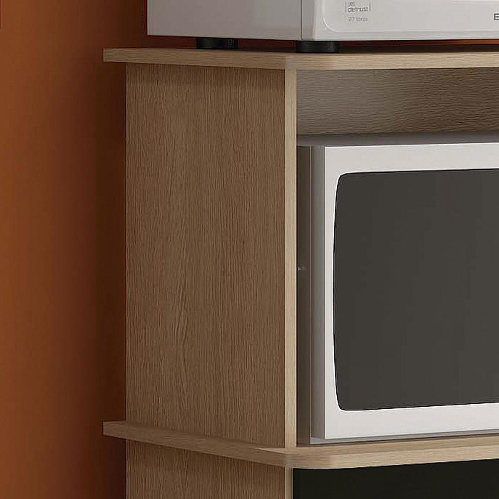 Balcão Micro-ondas Ditália 2 Portas BA-30 Carvalho/Preto