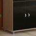 Balcão Micro-ondas Ditália 2 Portas BA-30 Carvalho/Preto