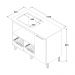 Balcão Para Cooktop Ditália BA-60 Branco
