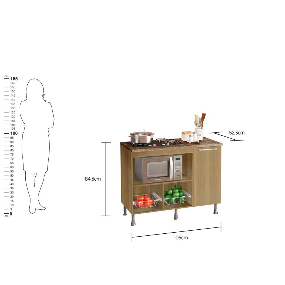 Balcão Para Cooktop Ditália BA-60 Diamond