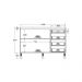 Balcão de Cozinha Ditália Aspen 2 pt 4 gavetas CV/BR CD-104