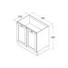 Balcão de Cozinha Ditália Denver Riviera com Branco CD-1012