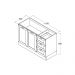 Balcão de Cozinha Ditália Denver Riviera com Branco CD-1014