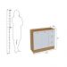 Balcão de Cozinha Ditália Denver Riviera com Branco CD-1014
