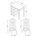 Bancada Cozinha Ditália + 2 Banquetas + Iluminação CD-1022 cor:preto