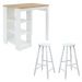 Bancada Cozinha Gourmet Ditália Com 2 Banquetas CD-1022 cor:branco