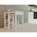 Bancada Cozinha Gourmet Ditália Com 2 Banquetas CD-1022 cor:branco