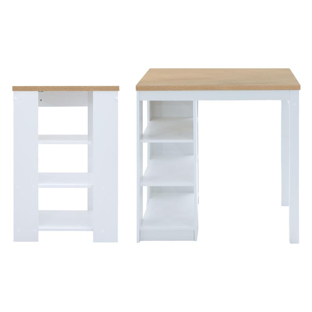 Bancada Cozinha Gourmet Ditália Com 2 Banquetas CD-1022 cor:branco