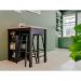 Bancada Cozinha Gourmet Ditália Com 2 Banquetas CD-1022 cor:preto